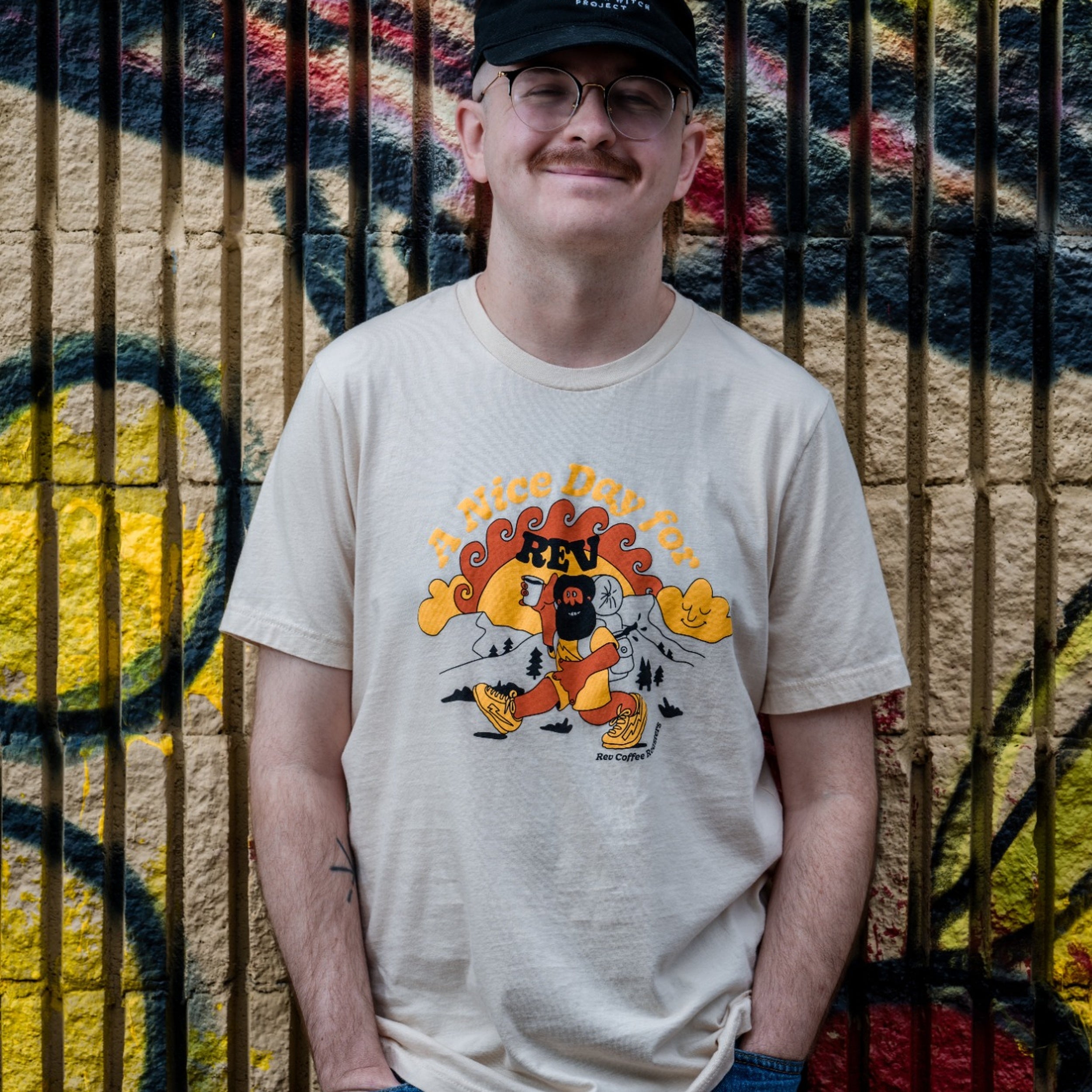 Colson A Nice Day for Rev Tee Shirt Rev Coffee Roasters Smyrna Georgia