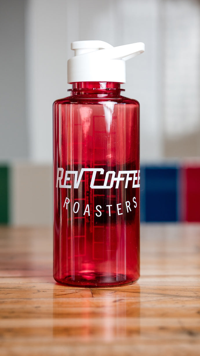 Red and Green Flip Top Water Bottle